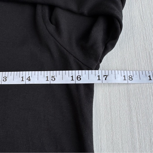 MICHAEL KORS Scoop Neck T Shirt Top XS Black 3/4 Sleeve Sheer Tunic Casual Comfy - Picture 9 of 15